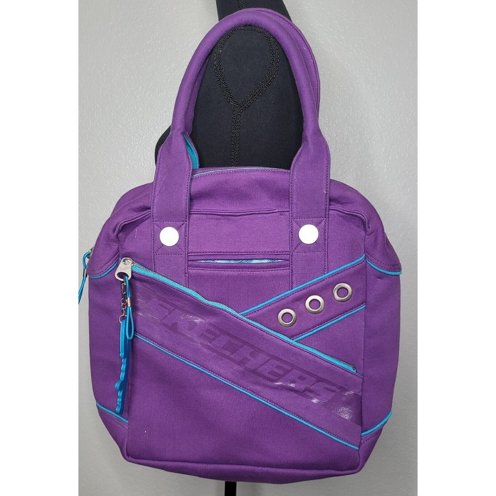 RARE YTK Skechers Purple & Blue Laptop Shoulder Hand Bag Stars Retro‎ COOL!